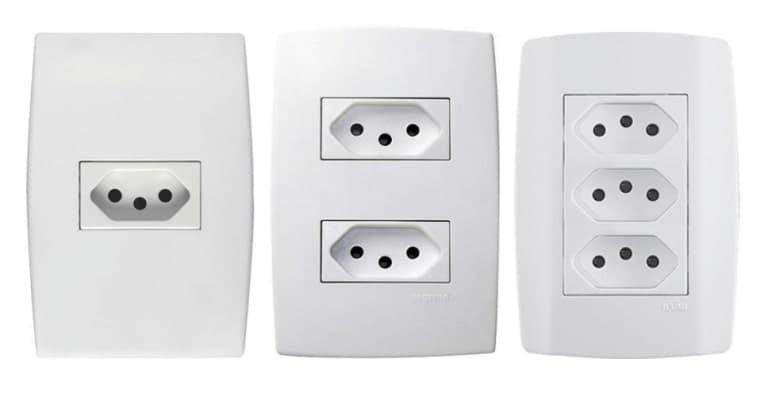 Kit de acabamento COSINP com placas, tomadas e interruptores